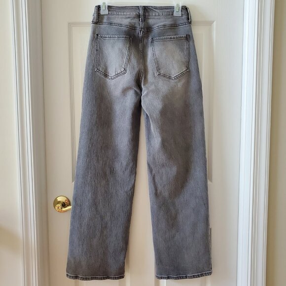 Quince Bella Straight Stretch Relaxed Jeans High Rise Organic Cotton Stonewashed - Picture 4 of 10